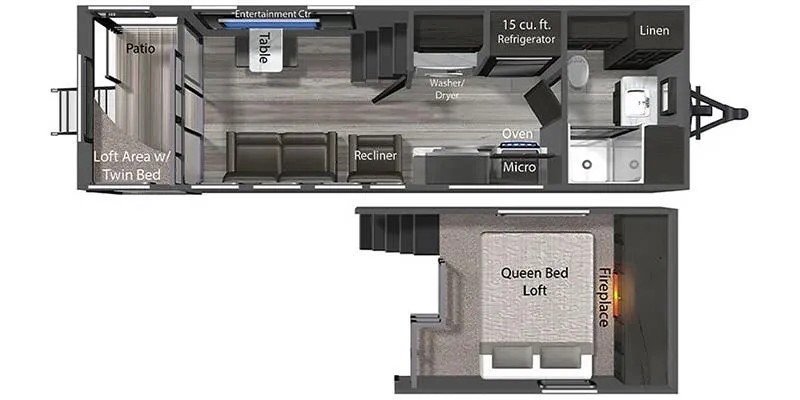 2024 Dutchmen Aspen Trail Loft 260TH LOFT - Floor plan