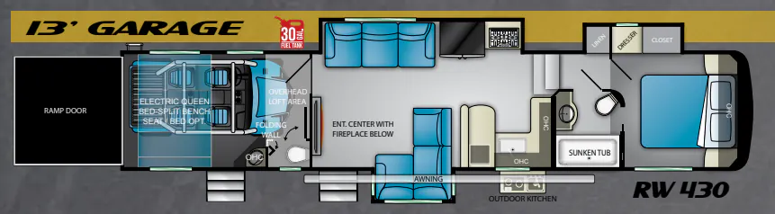 Heartland Road Warrior 430 floor plan