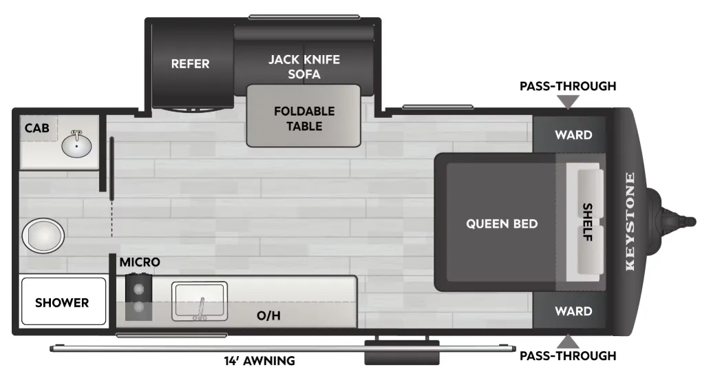 Keystone Bullet Classic 18RBCWE floor plan