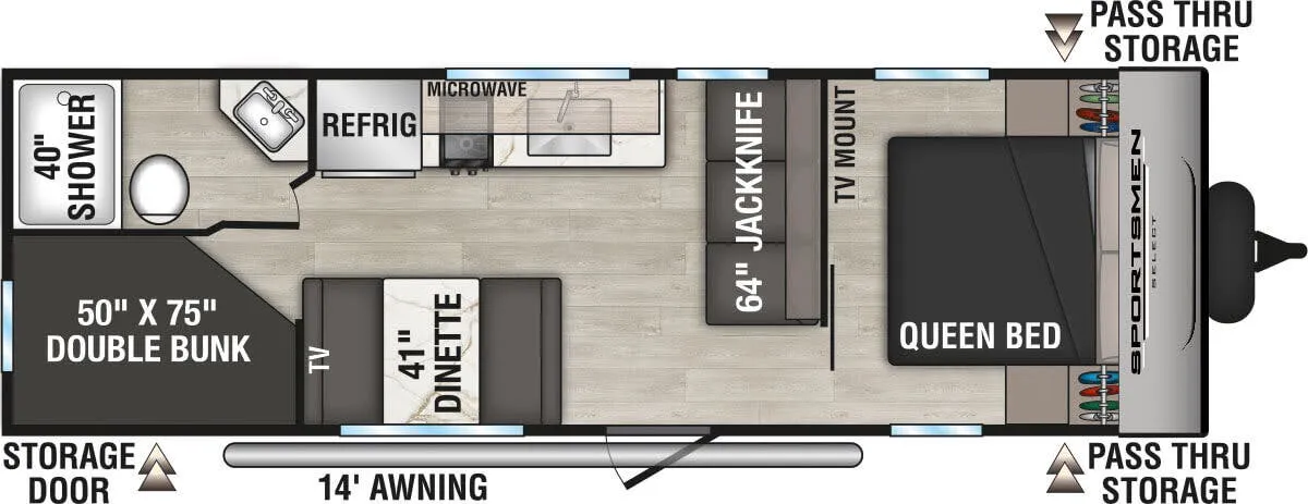 K-Z Sportsmen Select 260BHSL floor plan