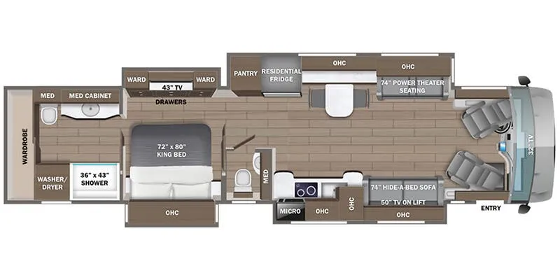 Entegra Coach Cornerstone 45V floor plan