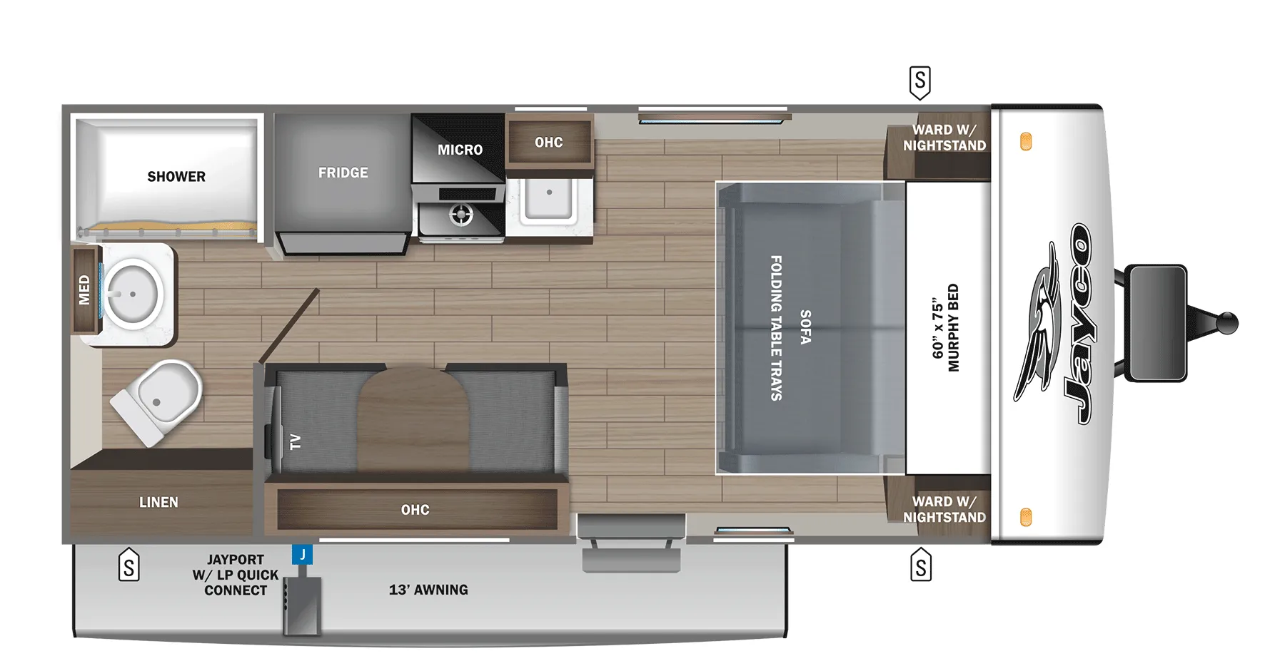 Jayco Jay Feather Micro 173MRB floor plan