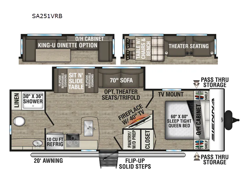 2026 Venture RV Sienna SA251VRB - Floor plan