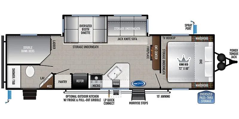 East to West Silver Lake 27K2D floor plan