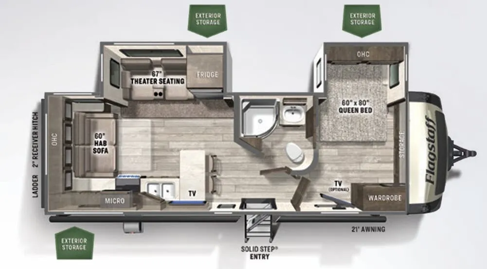 Forest River Flagstaff Super Lite 26RLBS floor plan