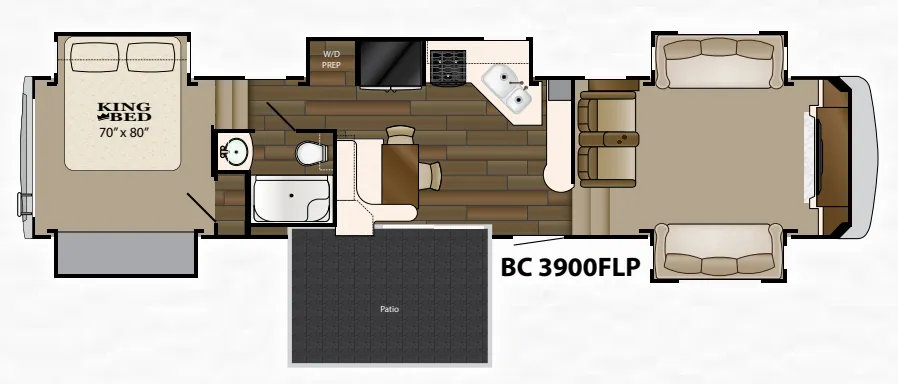 Heartland Big Country 3900FLP floor plan