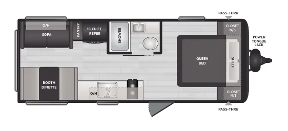 2024 Keystone Hideout Sport 200RL - Floor plan