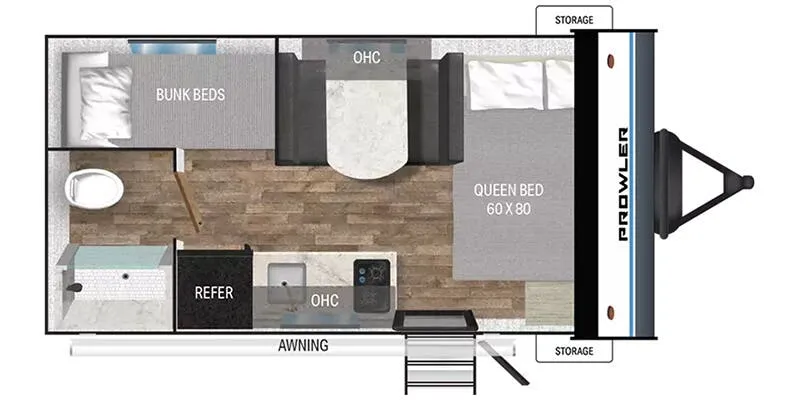 2025 Heartland Prowler 17BHLX - Floor plan