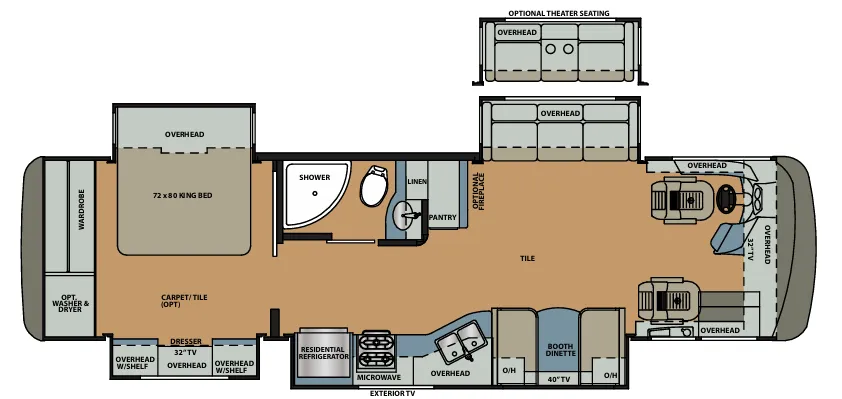 Forest River Berkshire 34QS floor plan