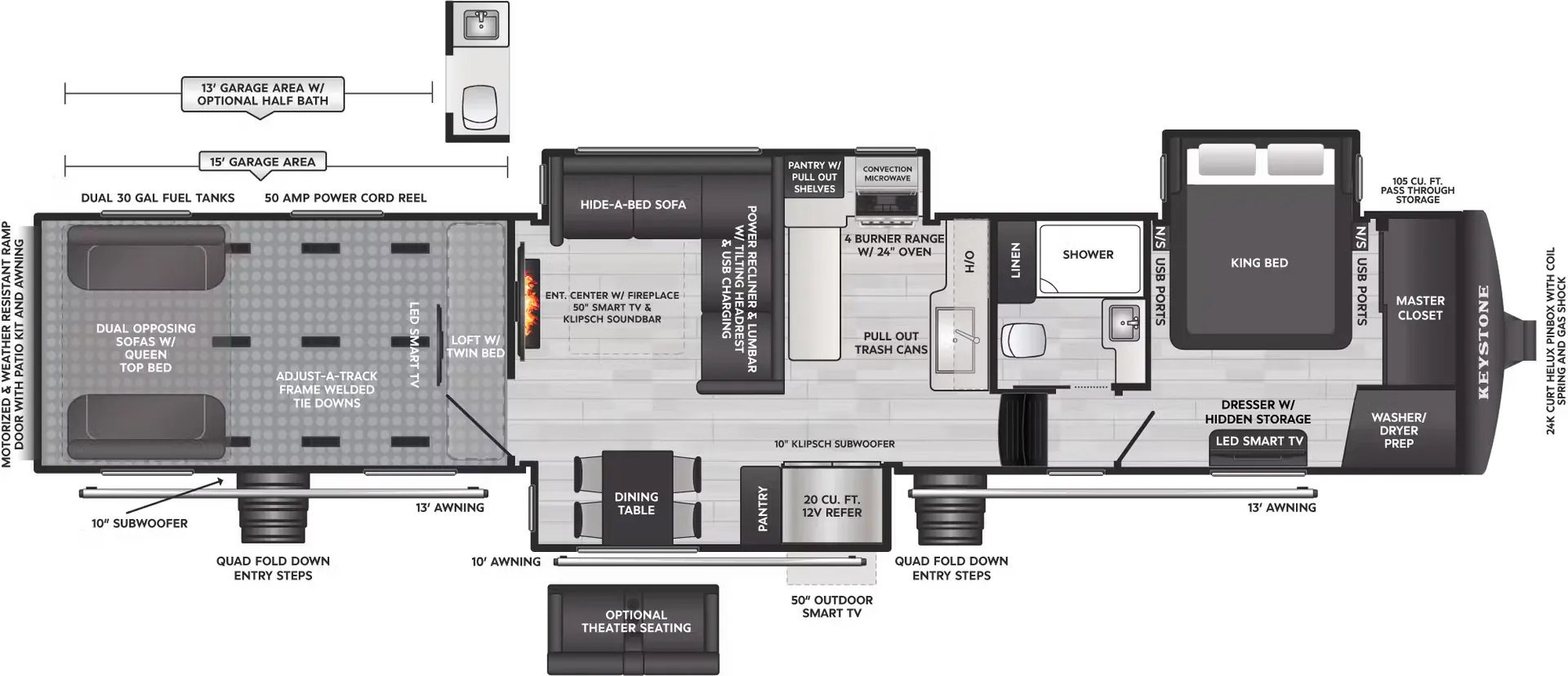 Keystone Raptor 441 floor plan