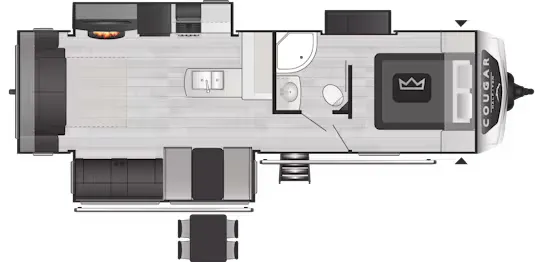 Keystone Cougar Half-Ton 29RLSWE floor plan