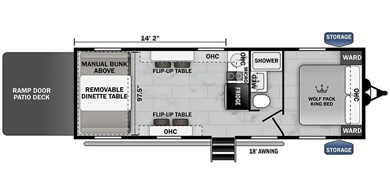 2026 Forest River Cherokee Wolf Pack 25-14 - Floor plan