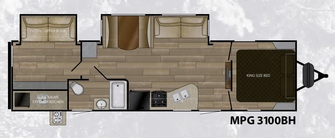 Cruiser RV MPG 3100BH floor plan