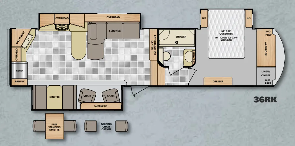 Winnebago Latitude 36RK floor plan
