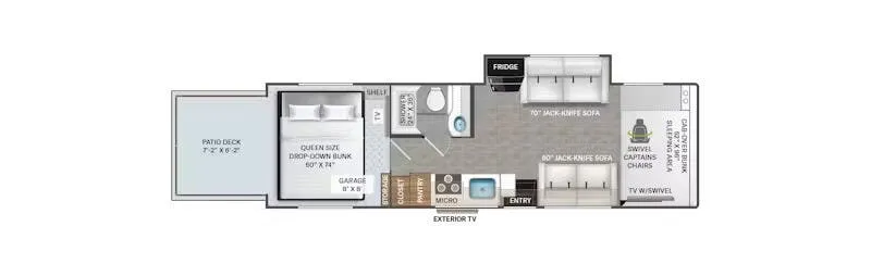 2026 Thor Motor Coach Outlaw 29J floor plan