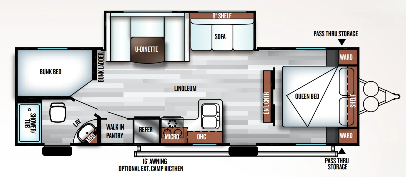Forest River Salem Cruise Lite 263BHXL floor plan