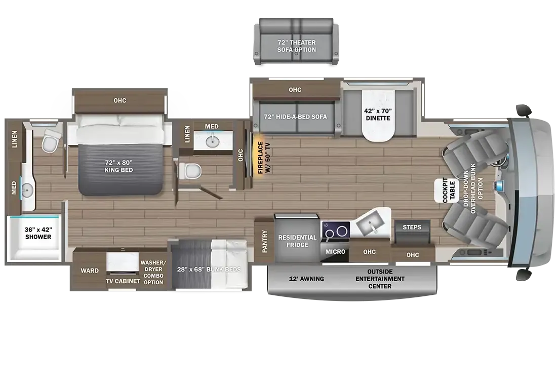 Entegra Coach Emblem 36B floor plan