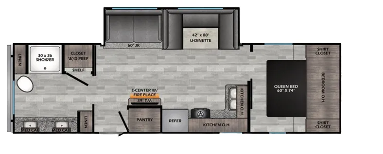 CrossRoads Zinger 280RB floor plan