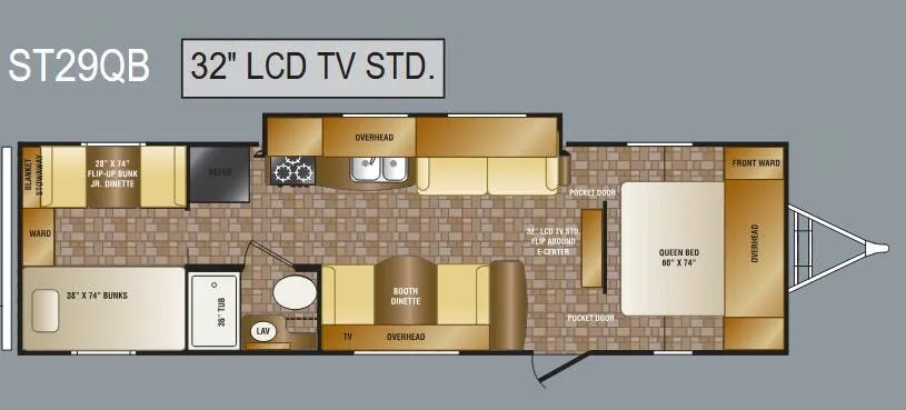 CrossRoads Sunset Trail Lite Weight ST29QB floor plan