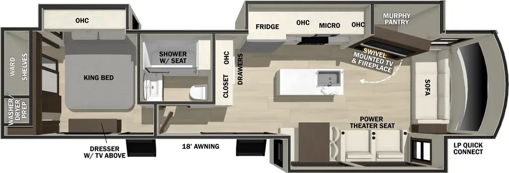 2026 Forest River Cedar Creek Cottage 40CCK floor plan