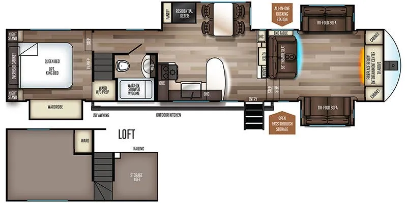 2021 Forest River Sabre 37FLL - Floor plan