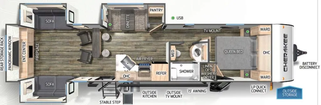 Forest River Cherokee 306MM floor plan