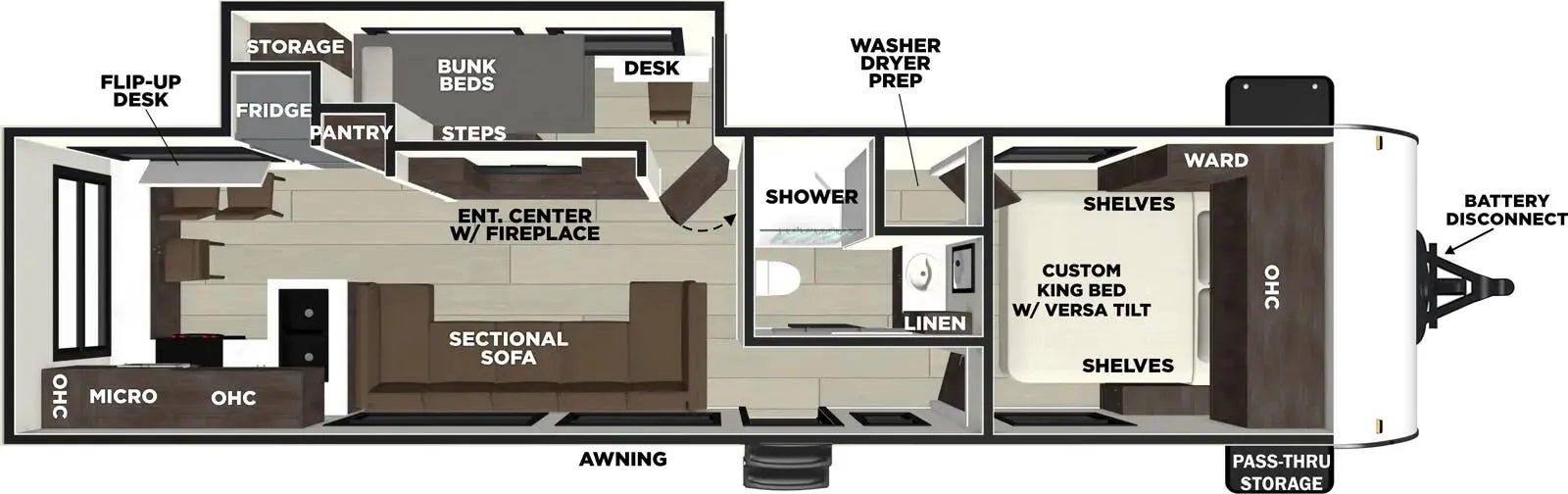 2026 Forest River Wildwood 290ZEN - Floor plan