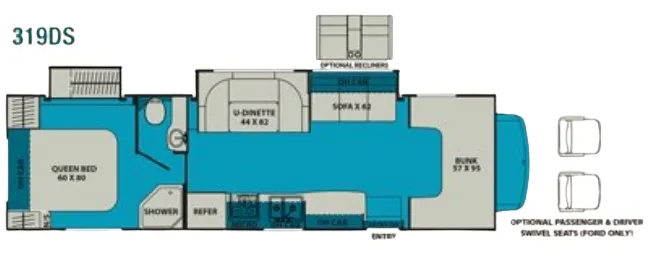 Coachmen Leprechaun 319DS floor plan