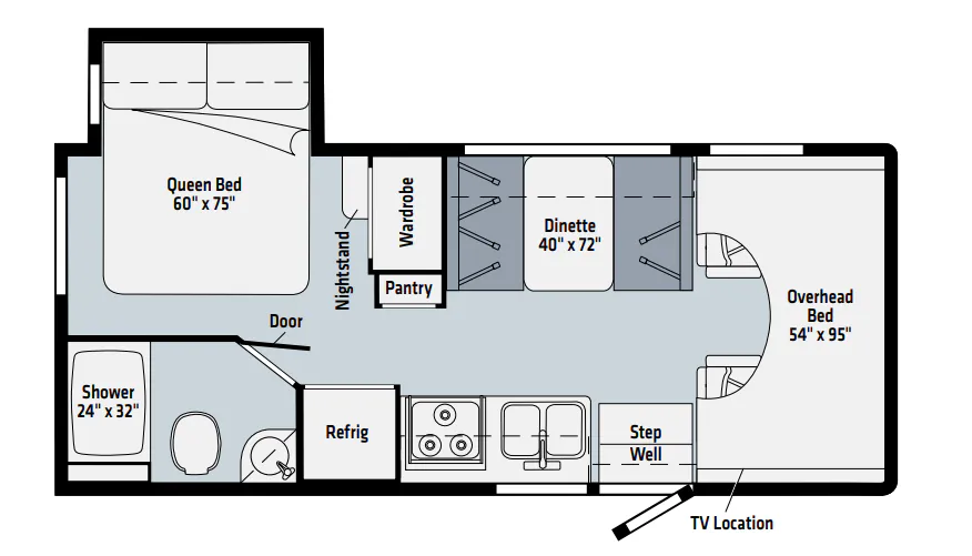 Winnebago Outlook 22C floor plan