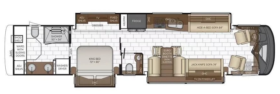 Newmar Essex 4521 floor plan