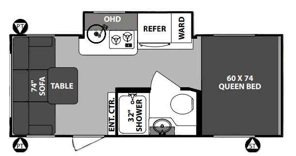 Forest River R-Pod RP-189 floor plan