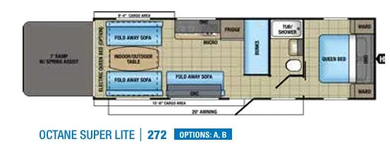 Jayco Octane Super Lite 272 floor plan