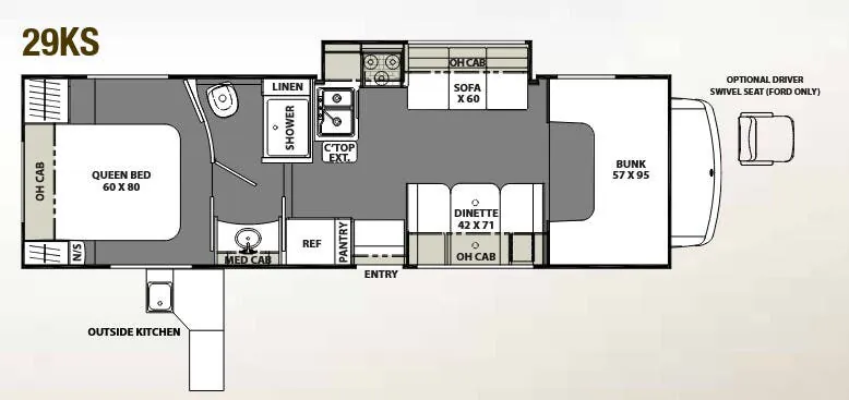 Coachmen Freelander 29KS floor plan