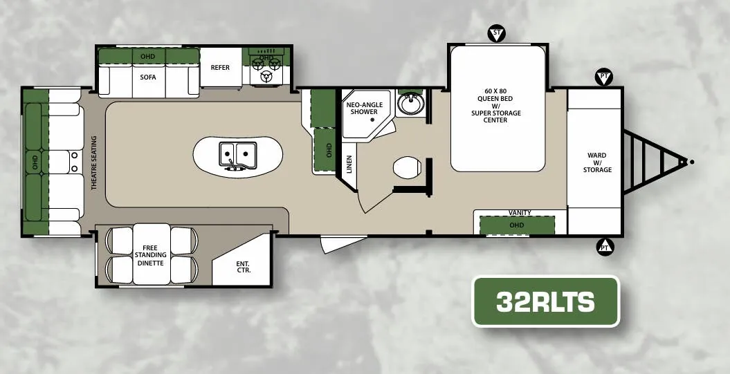 Forest River Surveyor 32RLTS floor plan