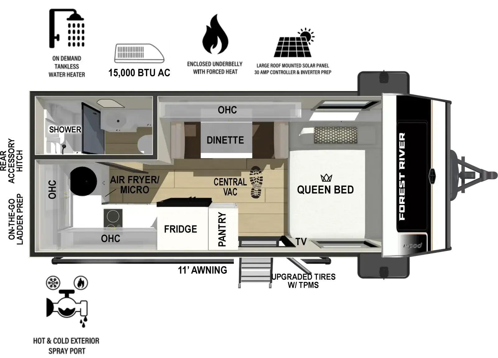 Forest River R-Pod RP-194 floor plan