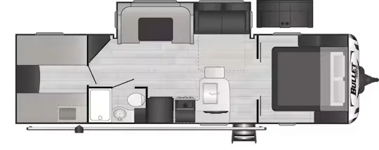 Keystone Bullet Crossfire 2870QB floor plan