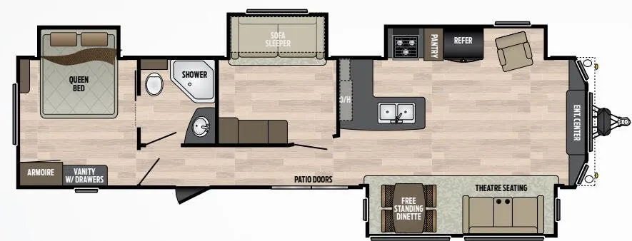 2019 Keystone Residence 40MBNK floor plan