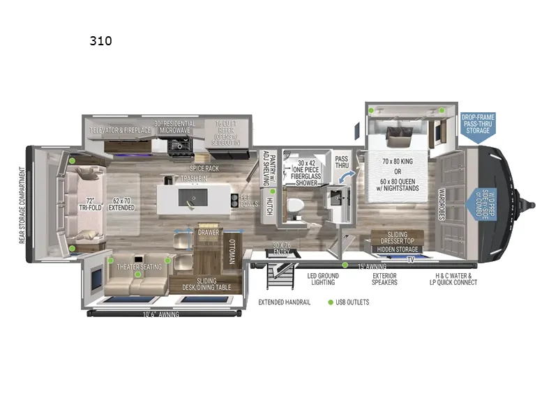 2026 Brinkley Model Z AIR 310 - Floor plan