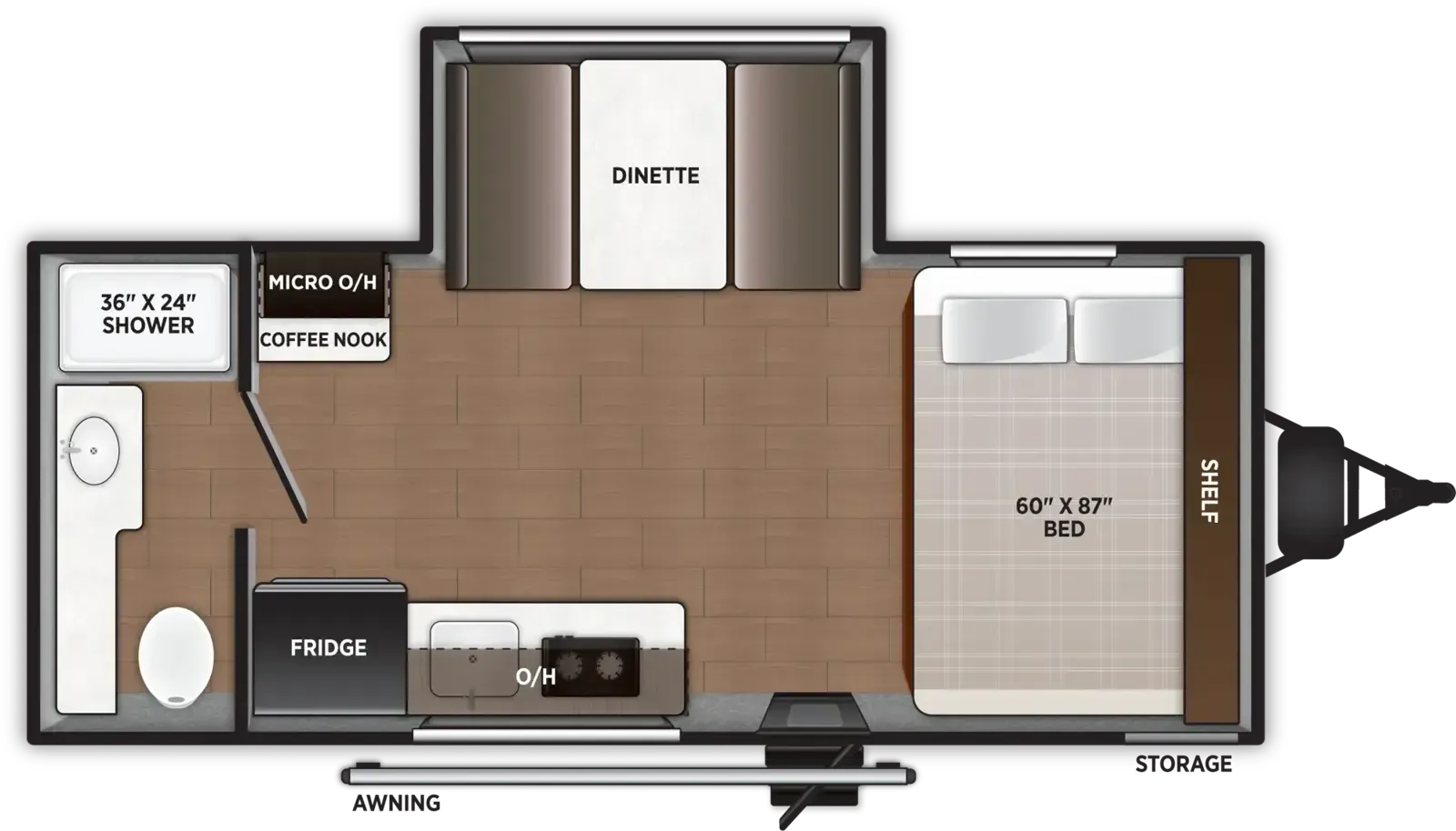 Forest River Airelume 172 floor plan