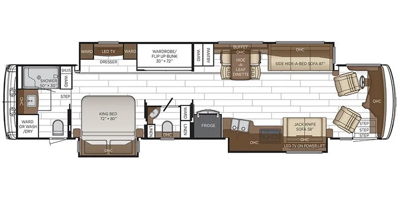 Newmar Dutch Star 4326 floor plan