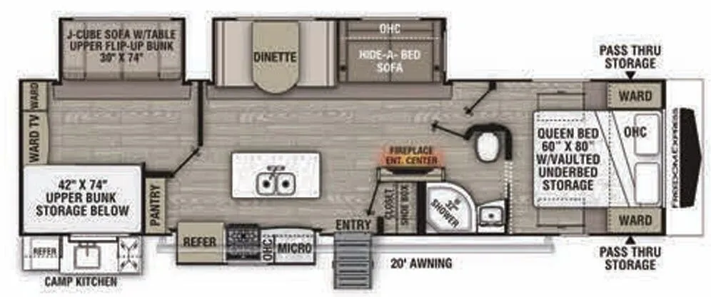 Coachmen Freedom Express Liberty Edition 320BHDSLE floor plan