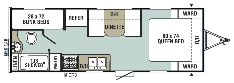 Forest River Viking Saga 21SBH floor plan