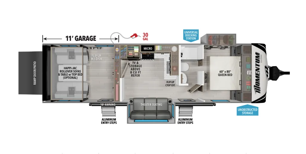 2026 Grand Design Momentum G-Class 29GS floor plan
