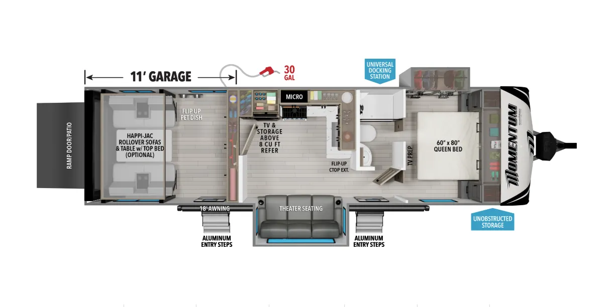 Grand Design Momentum G-Class 29GS floor plan