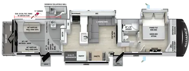 Alliance RV Valor 37V11 floor plan