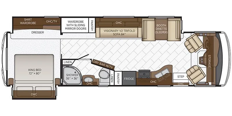 Newmar Bay Star 3401 floor plan
