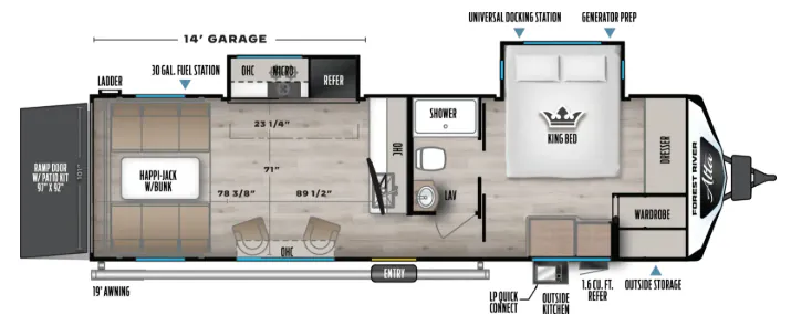 East to West Alta 2870KTH floor plan