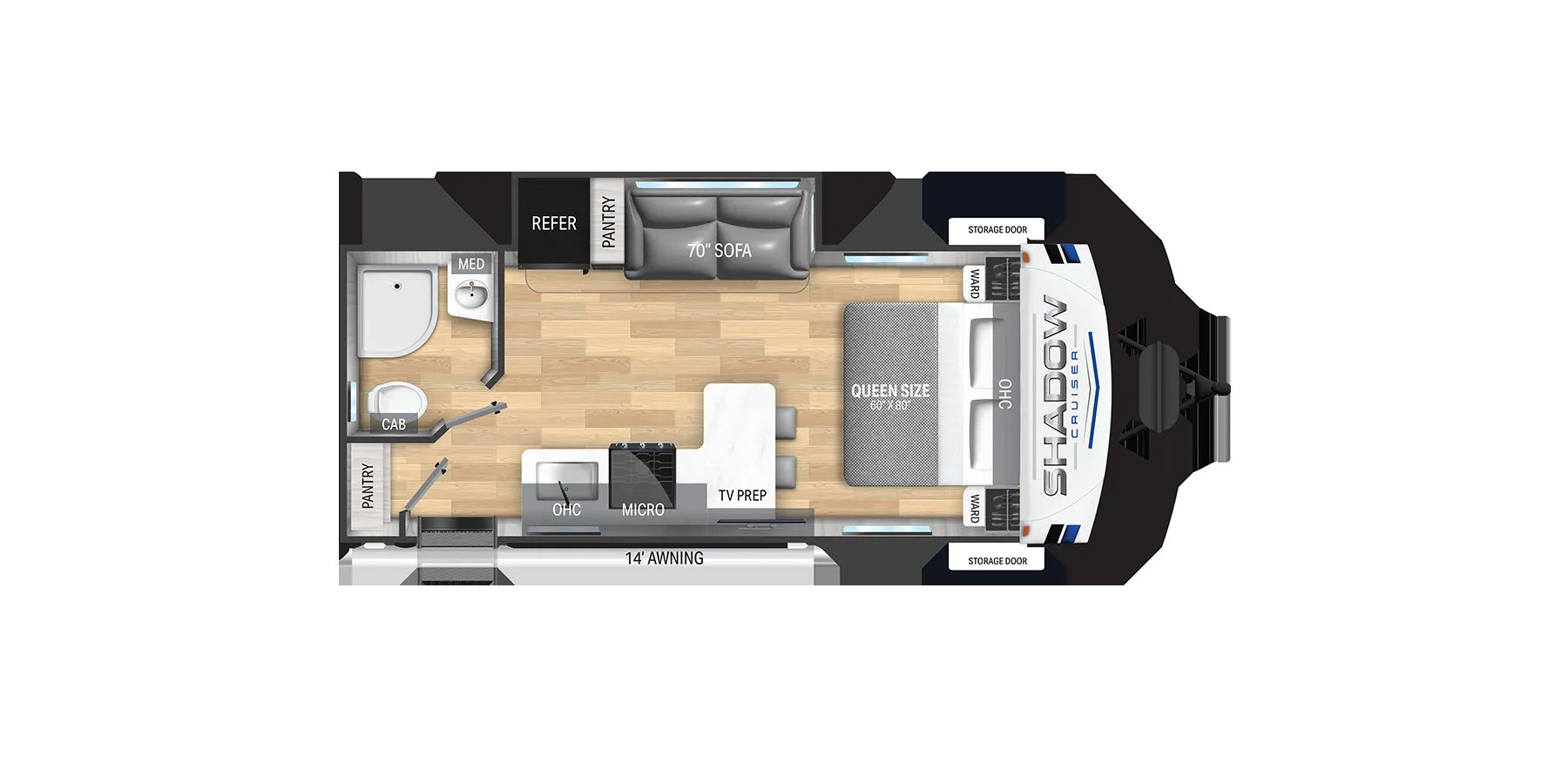 2025 Cruiser RV Shadow Cruiser 235RBS - Floor plan
