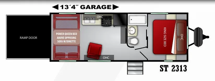2020 Cruiser RV Stryker ST-2313 floor plan