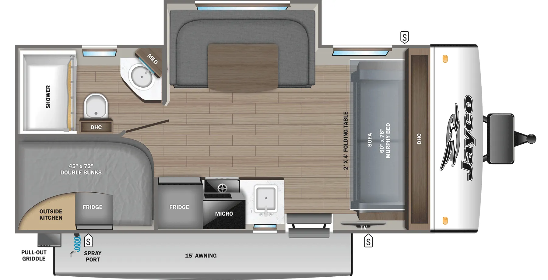 Jayco Jay Feather Micro 199MBS floor plan